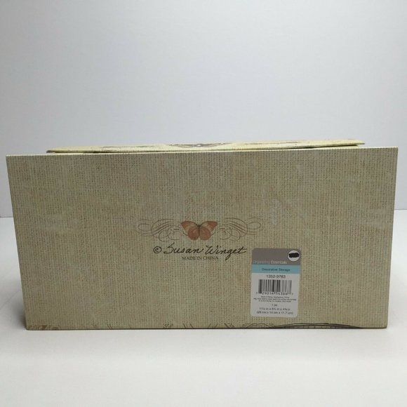 Organizing Essentials Decorative Storage Trinket Box Butterfly Key 11x5.5x4 - Picture 4 of 10